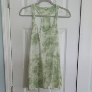 Tultex Light Green Tie-Dye Tank Top